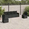 Image de VIDAXL Salon de jardin 6 pcs - Noir