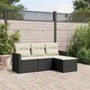 Image de vidaXL Salon de jardin 4 pcs - Noir