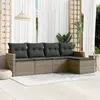 Image de vidaXL Salon de Jardin - 5 pcs - Gris Rotin