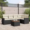 Image de vidaXL Salon de jardin 6 pcs avec coussins - Noir