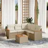 Image de VIDAXL Salon de jardin avec coussins 6 pcs - Beige