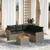 Image de vidaXL Salon de jardin 6 pcs avec coussins - Gris