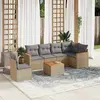 Image de VidaXL Salon de jardin avec coussins - Beige