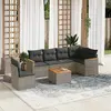 Image de Salon de jardin vidaXL - 7 pcs - Gris