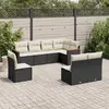 Image de VidaXL Salon de Jardin 8 pcs avec Coussins - Noir