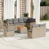 Image de Salon de jardin vidaXL 9 pcs avec coussins - Beige