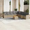 Image de vidaXL Salon de jardin 10 pcs - Beige