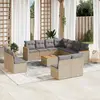 Image de vidaxl Salon de jardin 12 pcs - Beige