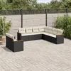 Image de vidaXL Salon de jardin 9 pcs noir