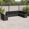 Image de VIDAXL Salon de jardin 10 pcs noir