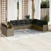 Image de vidaXL Salon de jardin 10 pcs - Gris