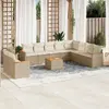Image de VidaXL Salon de jardin 11 pcs - Beige