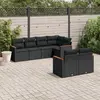 Image de VIDAXL Salon de jardin 7 pcs - Noir