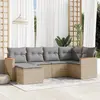 Image de vidaXL Salon de jardin 6 pcs - Beige
