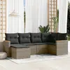 Image de vidaXL Salon de jardin 6 pcs - Gris