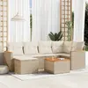 Image de Salon de jardin vidaXL 7 pcs avec coussins - Beige