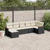 Image de VIDAXL Salon de jardin 7 pcs - Noir