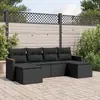 Image de Salon de jardin vidaXL - Noir résine tressée