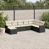 Image de vidaXL Salon de jardin 8 pcs - Noir
