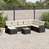 Image de vidaXL Salon de Jardin - 9 Pcs - Noir