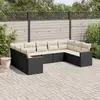 Image de vidaXL Salon de jardin 9 pcs avec coussins - Noir