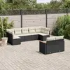 Image de VIDAXL Salon de jardin 9 pcs - Noir