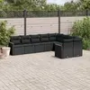 Image de vidaXL Salon de jardin 9 pcs avec coussins - Noir