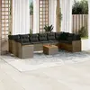 Image de vidaXL Salon de jardin 11 pcs - Gris