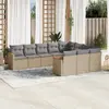 Image de vidaXL Salon de jardin 10 pcs - Coussins beige