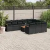 Image de vidaXL Salon de jardin 11 pcs - Noir