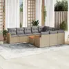 Image de vidaXL Salon de jardin avec coussins - Beige