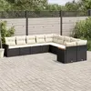Image de vidaXL Salon de jardin 10 pcs avec coussins - Noir