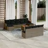 Image de vidaXL Salon de jardin 11 pcs - Gris