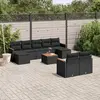 Image de VIDAXL Salon de jardin 10 pcs - Noir