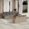 Image de vidaXL Salon de jardin 10 pièces - Beige