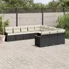 Image de vidaXL Salon de jardin 11 pcs - Noir