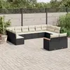 Image de VIDAXL Salon de jardin 12 pcs avec coussins - Noir