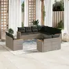 Image de vidaXL Salon de jardin 11 pcs gris résine tressée