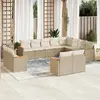 Image de vidaXL Salon de jardin 12 pcs - Beige