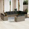 Image de vidaXL Salon de jardin 12 pcs avec coussins - Gris