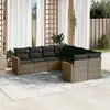 Image de vidaXL Salon de jardin 8 pcs avec coussins gris
