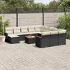 Image de vidaXL Salon de jardin 13 pcs Noir résine tressée