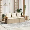 Image de vidaXL Salon de jardin 3 pcs - Beige