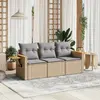 Image de VidaXL Salon de jardin 3 pcs - Beige