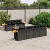 Image de VIDAXL Salon de jardin 8 pcs - Noir