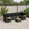 Image de VIDAXL Salon de jardin avec coussins 8 pcs - Noir