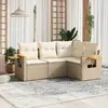 Image de VIDAXL Salon de jardin 4 pcs Beige