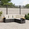 Image de vidaXL Salon de jardin 5 pcs avec coussins - Noir