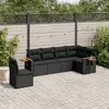 Image de VIDAXL Salon de jardin 6 pcs - Noir