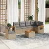 Image de vidaXL Salon de Jardin 7 pcs avec Coussins - Beige